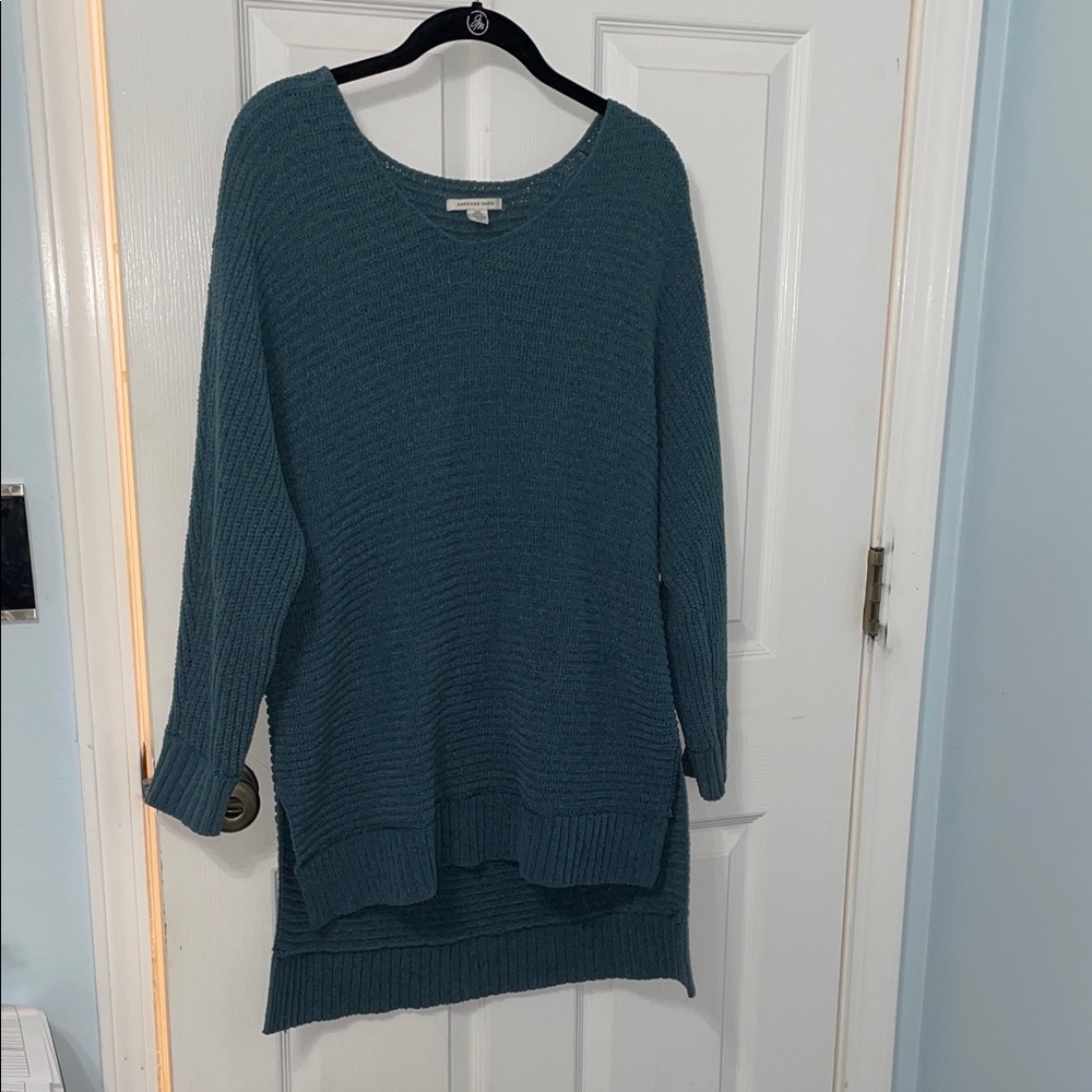 American Eagle Outfitters Teal Tunic Sweater